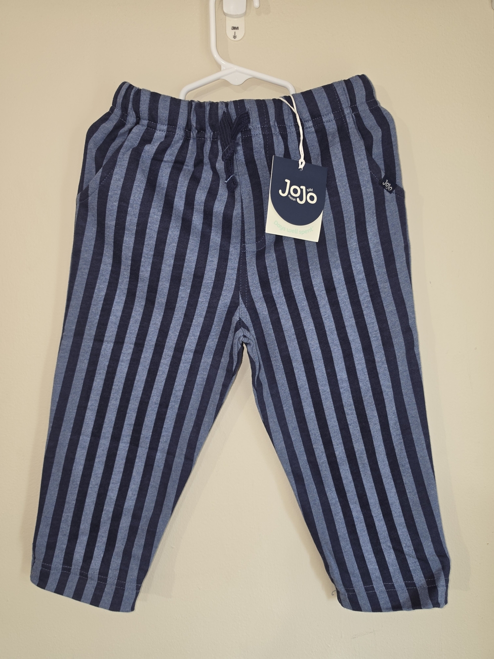 JoJo Striped Navy & Light Blue Joggers
